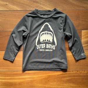 NWOT Gray Shark Rashguard 3T OBX